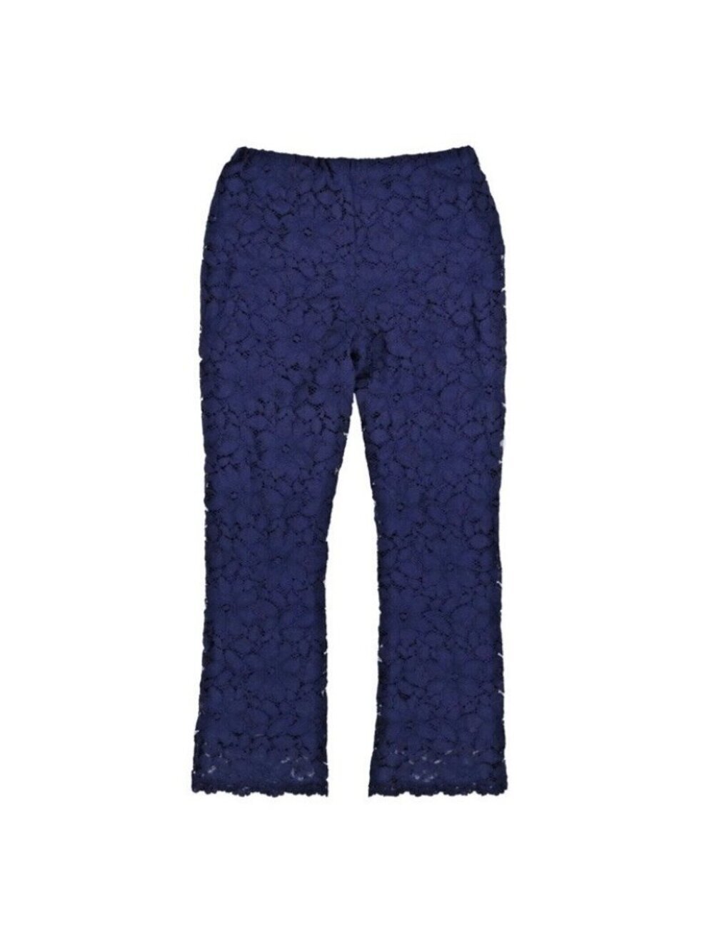 Free People Women's Size M Disco Wild Laces Pull On Flare Pants Navy Blue